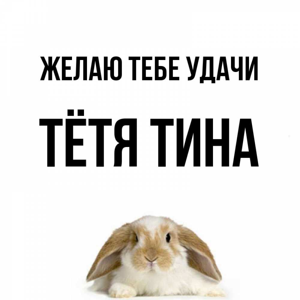 Открытка на каждый день с именем, Тётя-Тина Желаю тебе удачи открытки с произвольным текстом который можно вставить в открытку и создать ее самостоятельно бесплатно онлайн Прикольная открытка с пожеланием онлайн скачать бесплатно 