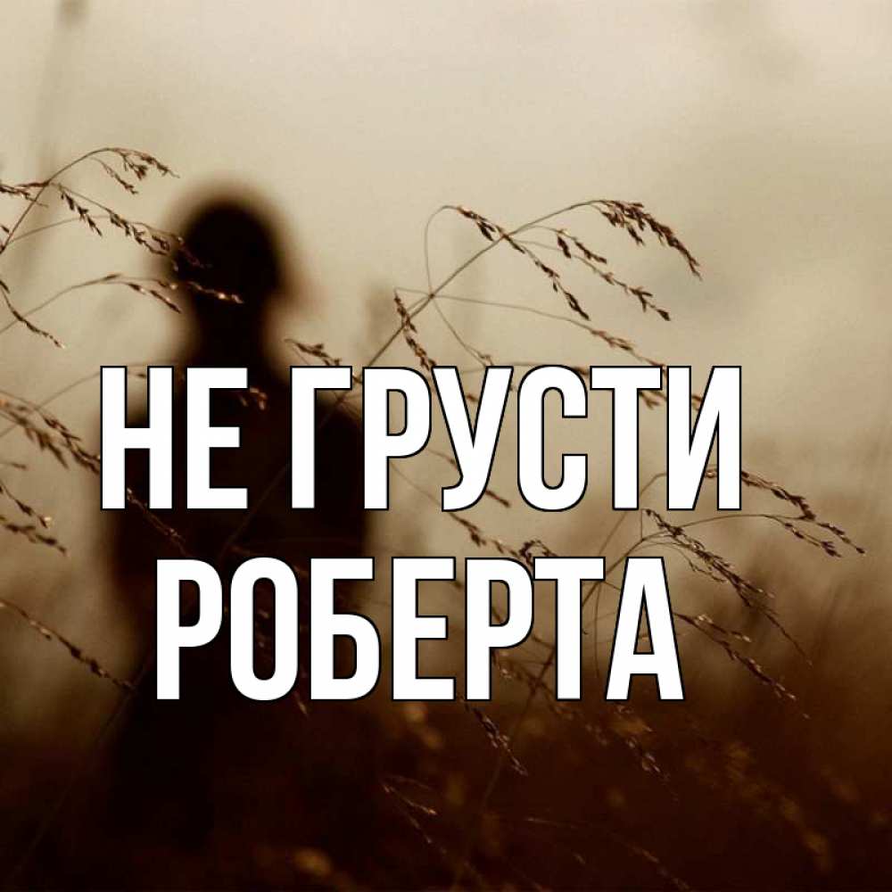 Открытка на каждый день с именем, Роберта Не грусти грусть Прикольная открытка с пожеланием онлайн скачать бесплатно 