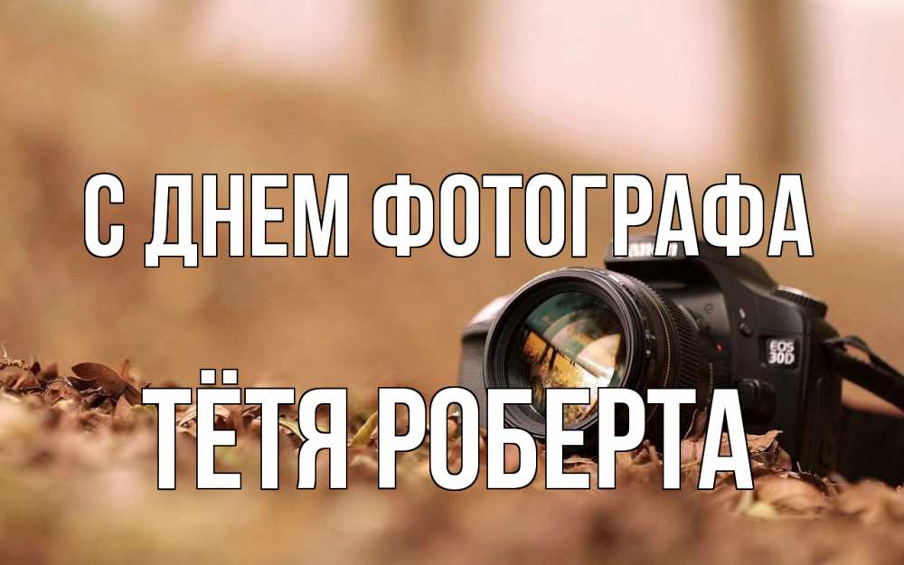 Открытка на каждый день с именем, Тётя-Роберта С днем фотографа с днем фотографа Прикольная открытка с пожеланием онлайн скачать бесплатно 
