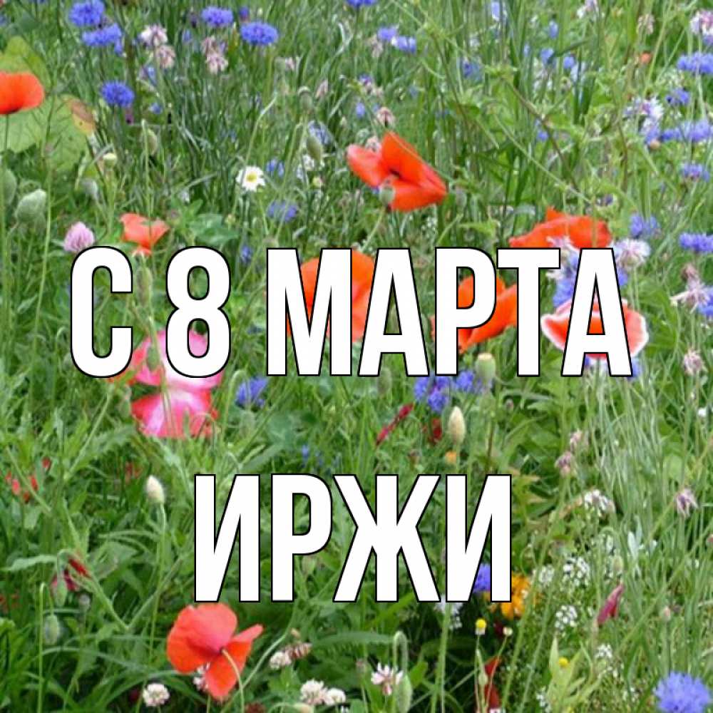 Открытка на каждый день с именем, Иржи С 8 МАРТА международный женский день 4 Прикольная открытка с пожеланием онлайн скачать бесплатно 