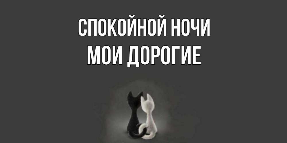Открытка на каждый день с именем, Мои-дорогие Спокойной ночи коты Прикольная открытка с пожеланием онлайн скачать бесплатно 