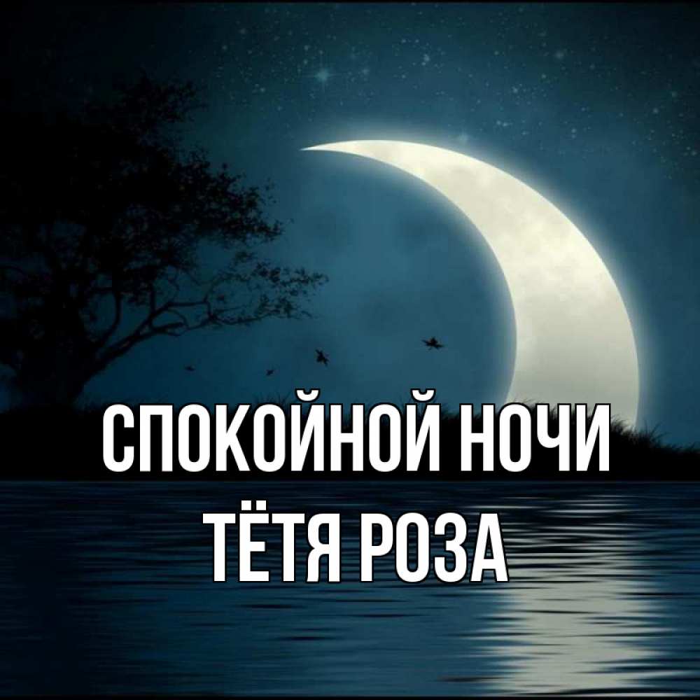 Открытка на каждый день с именем, Тётя-Роза Спокойной ночи вода Прикольная открытка с пожеланием онлайн скачать бесплатно 