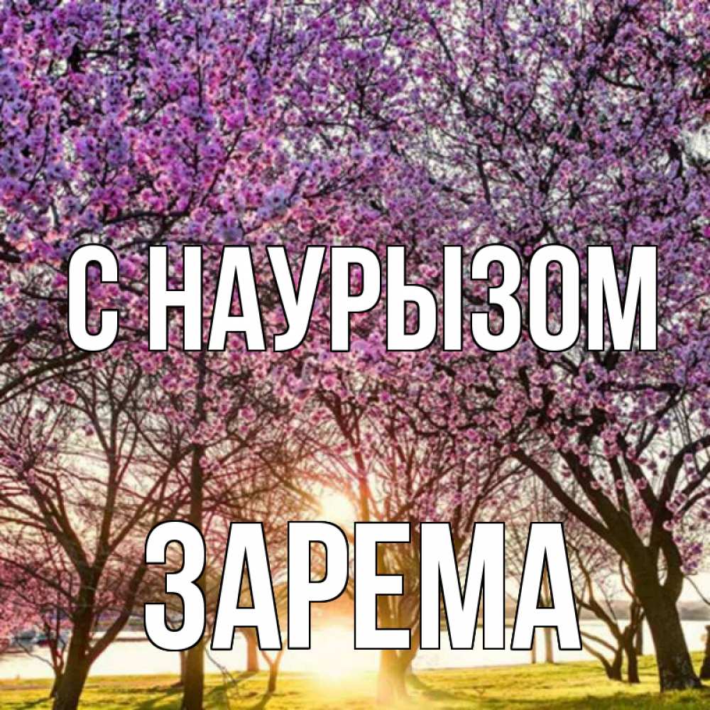 Открытка на каждый день с именем, Зарема С наурызом праздник весны наурыз Прикольная открытка с пожеланием онлайн скачать бесплатно 