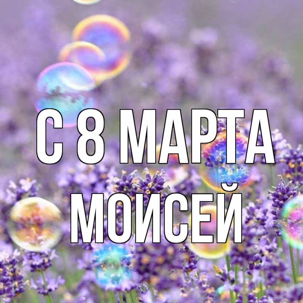 Открытка на каждый день с именем, Моисей С 8 МАРТА цветы Прикольная открытка с пожеланием онлайн скачать бесплатно 