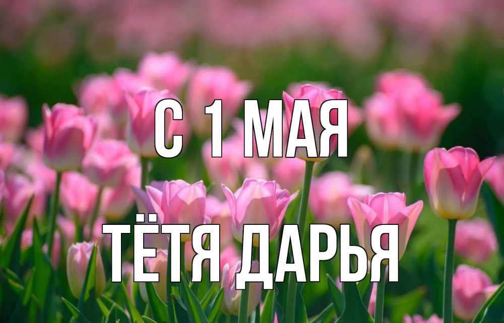 Открытка на каждый день с именем, Тётя-Дарья С 1 мая С 1 мая Прикольная открытка с пожеланием онлайн скачать бесплатно 