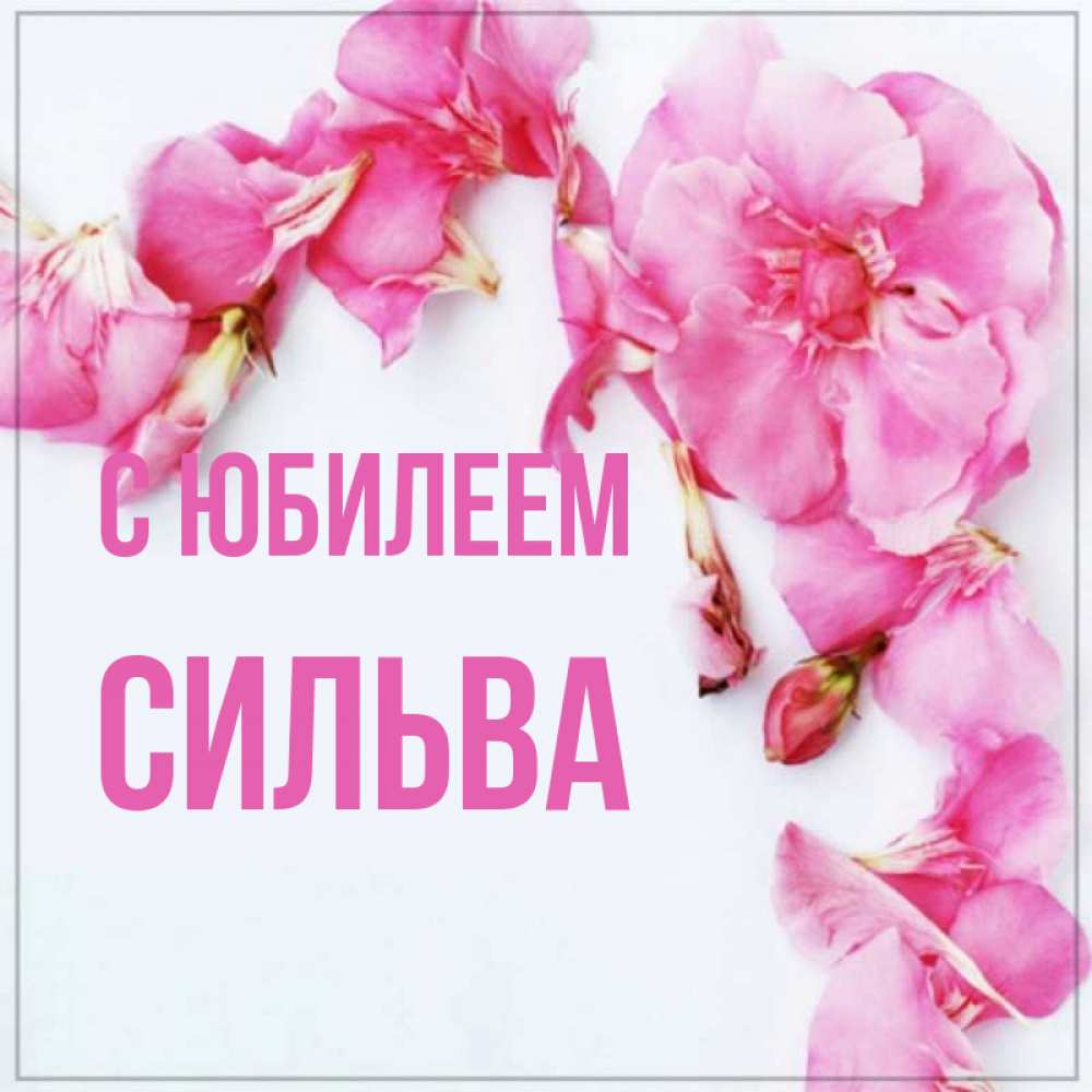 Открытка на каждый день с именем, Сильва С юбилеем Красивая открытка для поздравления с днем рождения Прикольная открытка с пожеланием онлайн скачать бесплатно 