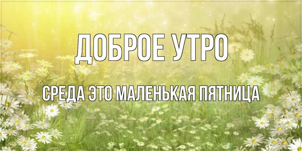 Открытка на каждый день с именем, Среда-это-маленькая-пятница Доброе утро доброе утро Прикольная открытка с пожеланием онлайн скачать бесплатно 