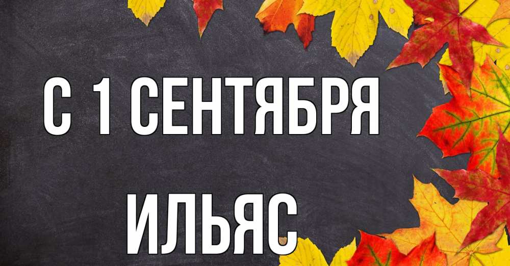 Открытка на каждый день с именем, Ильяс С 1 сентября с днем знаний Прикольная открытка с пожеланием онлайн скачать бесплатно 
