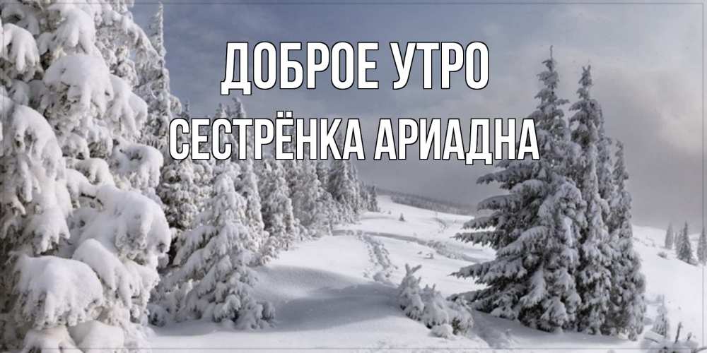 Открытка на каждый день с именем, Сестрёнка-Ариадна Доброе утро пасмурное утро Прикольная открытка с пожеланием онлайн скачать бесплатно 