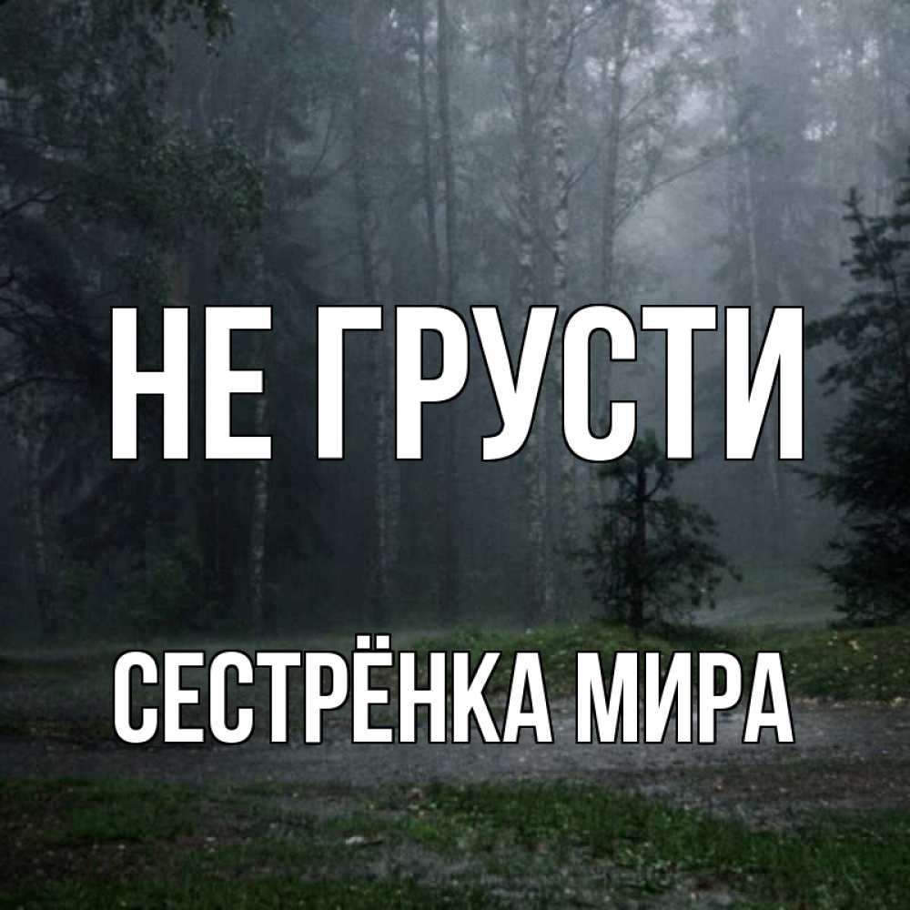 Открытка на каждый день с именем, Сестрёнка-Мира Не грусти осень Прикольная открытка с пожеланием онлайн скачать бесплатно 